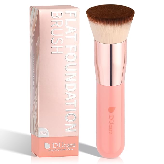 DUcare Flat Top Kabuki Foundation Brush - Premium Makeup Brush for Liquid, Cream, and Powder - Buffing, Blending, and Fac...