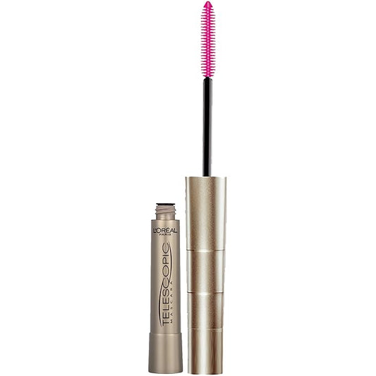 L’Oreal Paris Makeup Original Telescopic Mascara, Separating Mascara Volume and Length Formula, Washable, Black, 0.27 Fl O...