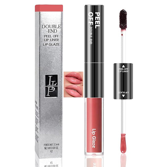 Vevivia Lip Stain - 2-In-1 Lip Liner Stain & Lip Gloss, Long Lasting Dual-Ended Peel Off Lip Stain and Lip Gloss, Waterpro...