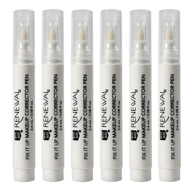 6 Pc Makeup Touch Up Corrector Pen Eraser Remover Fix Eyeliner Smudges Cosmetics Fixing Mishaps Eyeshadow Wingtip Mascara ...