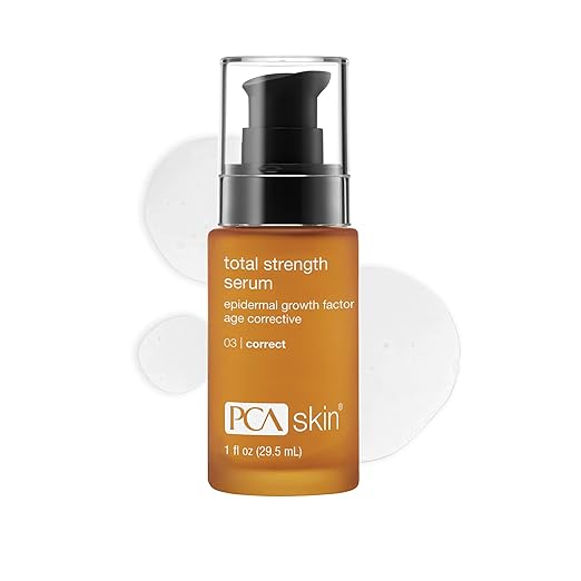 PCA SKIN Total Strength Serum - Plumping & Firming Skin Treatment with Epidermal Growth Factors & Peptides (1 oz)
