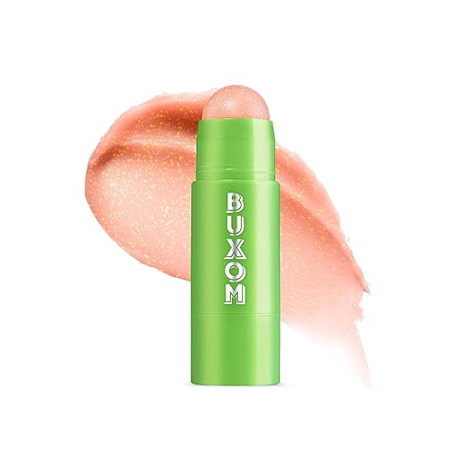 BUXOM Power-Full Lip Scrub, Gentle Sugar-Infused Lip Exfoliating Scrub Stick, Hydrating Lip Care with Vitamin E & Papaya S...