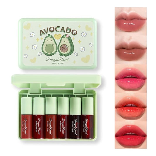 Eakroo 6 Colors Lip Tint Stain Set, Korean Skin Care, Moisturizing Lip Tint Mini Liquid Lipstick for Women, Lip gloss for ...