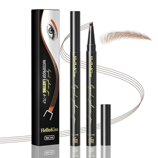 Microblading Eyebrow Pencils For Women,Eyebrow Pen,Brow Pencil,Long Lasting Waterproof And Sweat-Proof,4 Tip Precise Eye B...