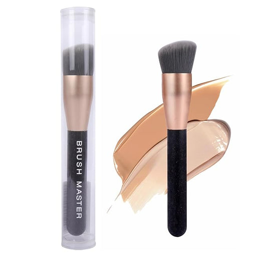 Brush Master Ecofriendly Foundation Brush for Liquid Makeup Professional Angled Flat Top Kabuki Brush, Premium Quality Mak...