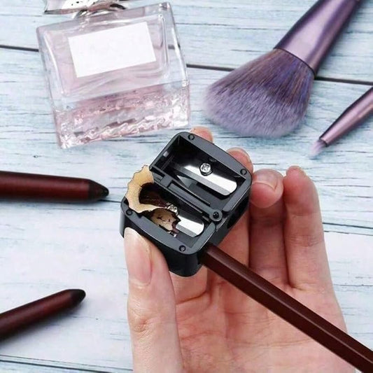 1 Pack, Double-Hole Precision Makeup Pen Sharpener, Suitable for Eyebrow Pencil, Lip Liner, Eyeliner