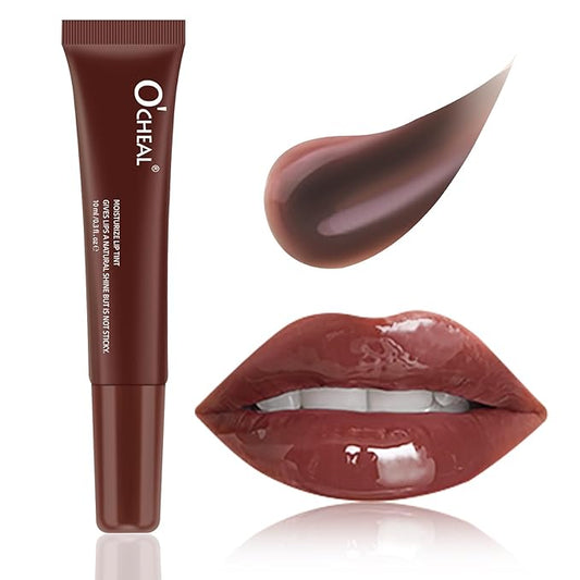 O'CHEAL Lip Gloss for Women, Hydrating Tinted Lip Balm, Natural Glossy Sheer Lip Stain, Lightweight, Plumping, Non Sticky,...