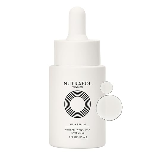 Nutrafol Women's Hair Serum, Supports Visibly Thicker and Stronger Hair, Vegan, Lightweight and Fast-Absorbing