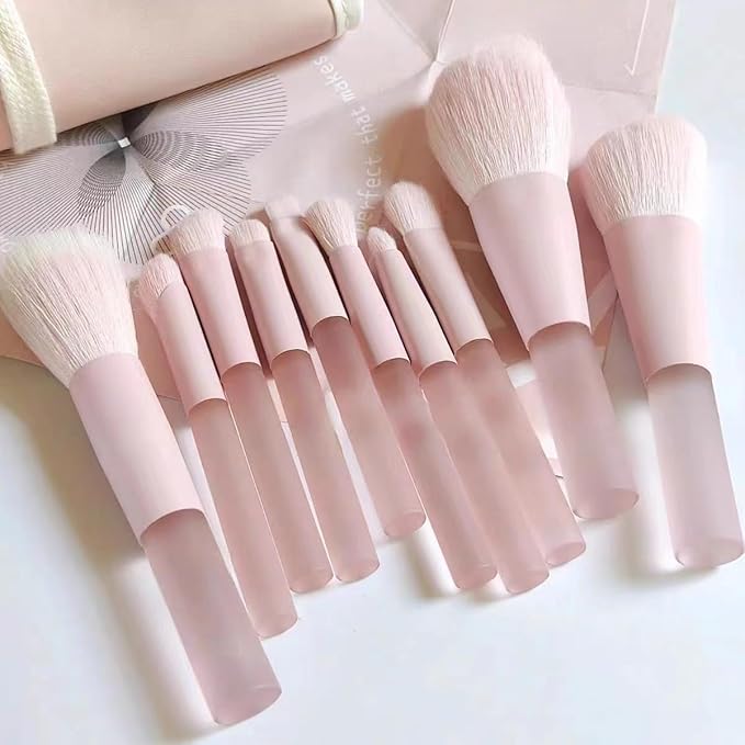 10-Piece Makeup Brush Set, Premium Synthetic Face & Eye Brushes for Foundation, Concealer, Blush and Eyeshadow, Lightweigh...