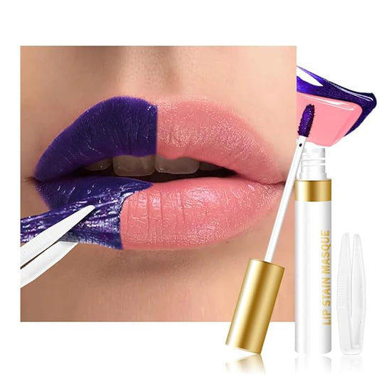 evpct Peachy Rosee Peel Off Lip Stain Tints with Tweezer, Matte Lipstick Lip Stain Long Lasting Waterproof for Women, Non-...