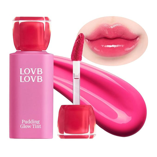 LOVB LOVB Pudding Glow Korean Lip Tint | Natural Lip Stain | Gloss to Stain | Long-Lasting & Non-Sticky | Lightweight Lip ...