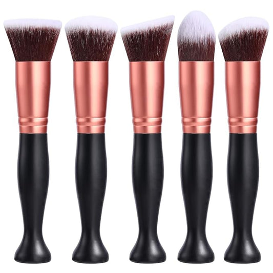 5 Pieces Makeup Brush – Premium Quality Synthetic Bristles for Flawless Application, Perfect for Foundation, Blush, and Mo...