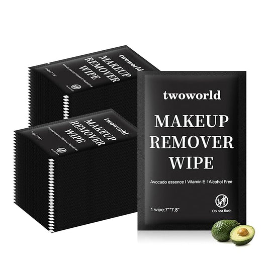 Makeup Remover Wipes Bulk Individually Wrapped,Travel Makeup Wipes Gentle for Face Cleansing Mascara Lipstick Travel Hote...