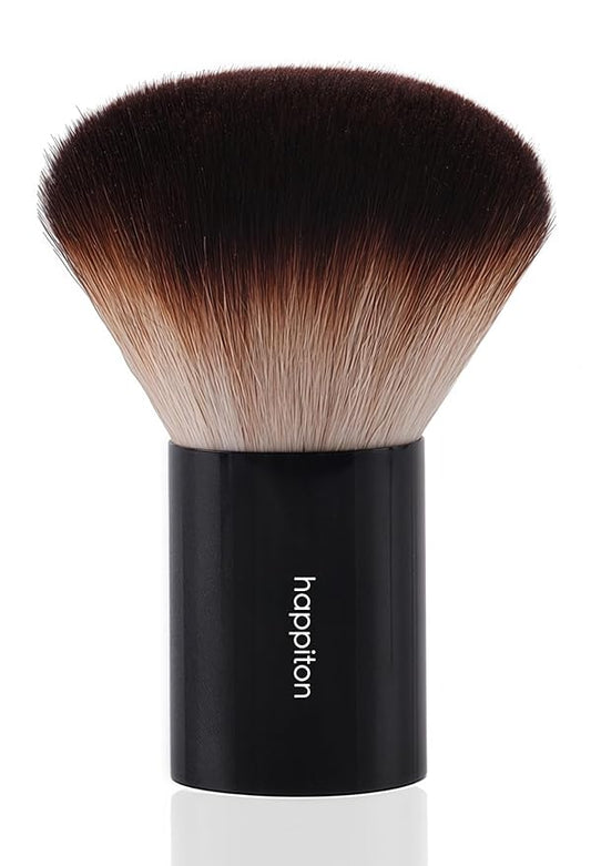 HAPPITON Kabuki Face Brush for Powder Foundation & Blush Blending & Buffing with Aluminum Handle