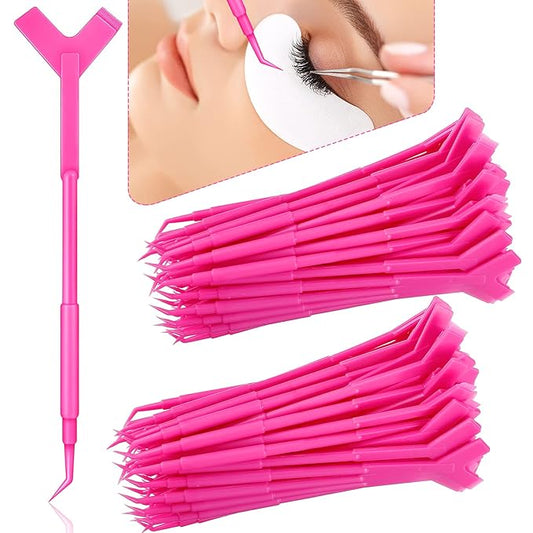100 Piece Y Shape Eyelash Lift & Perm Tool - Brush for Eyelash Extension Supplies