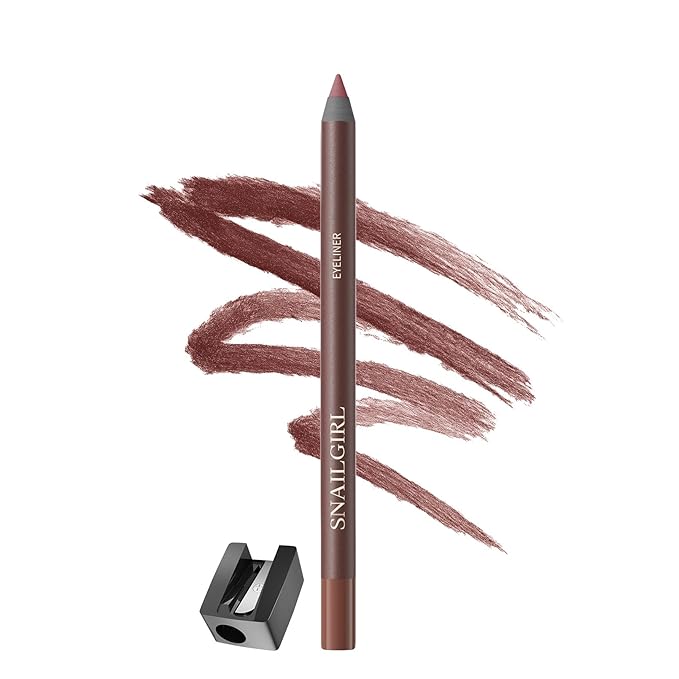 24HR Waterproof Eyeliner Pencil with Built-In Sharpener – Long Lasting, Smudge-Proof, Creamy Glide, Bold Pigment, Vegan & ...