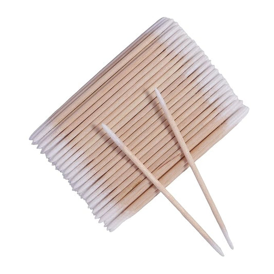 1000pcs Double Side Wood Cotton Swab Microbrush Eyelash Sticks Cleaning Swabs Nails Ear Toothpicks Cosmetic Eye Lash Glue ...