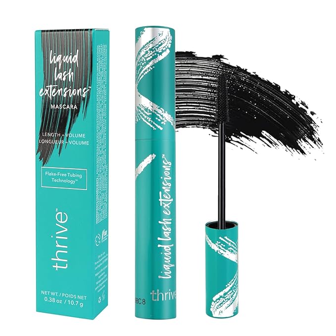Thrive Mascara (Black 10.7g/0.38 OZ), Thrive Mascara Liquid Lash Extensions - Brynn Thick and Slender, Waterproof and Swea...