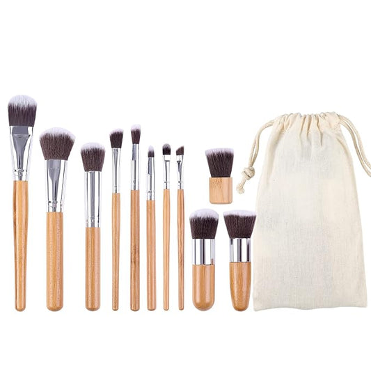 Makeup Brushes With Bag 11PCs Professional Makeup Brush Set，Premium Synthetic Foundation Concealer Powder Blush Eyeshadow ...