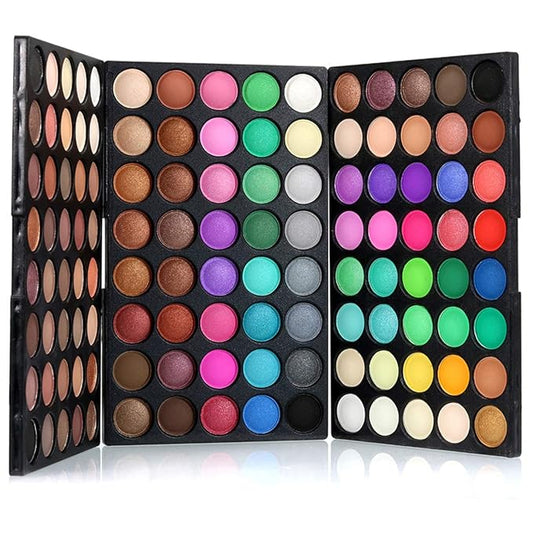 120 Colors Hightlight Eyeshadow Palette Makeup Gift Set, Pure Vie Professional Long Lasting Waterproof Matte Highly Pigmen...
