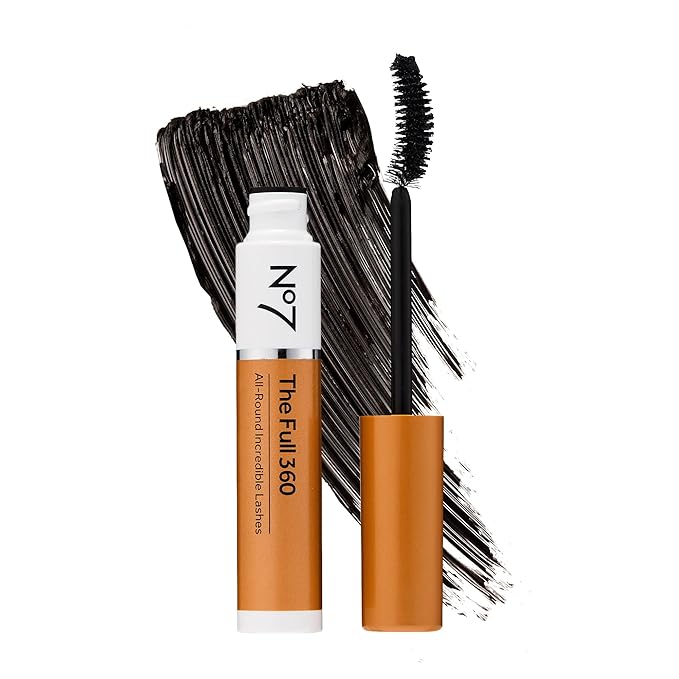 No7 The Full 360 Mascara - Black - Volumizing, Lengthening Mascara for Full, Long Lashes - Clump & Smudge-Free - Up to 24 ...