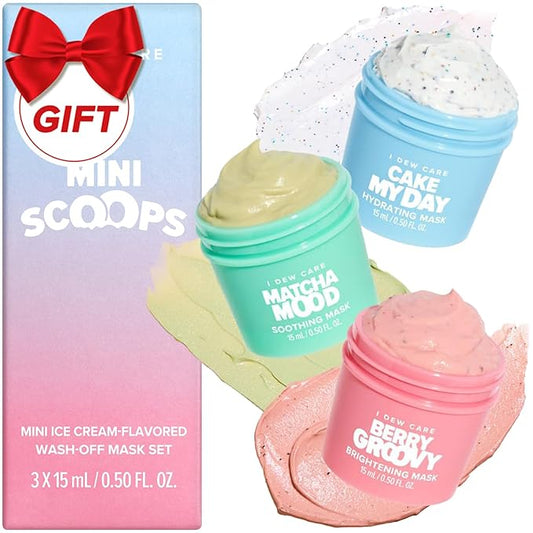 I DEW CARE Wash Off Face Mask Skincare Gift Set - Mini Scoops | Facial Masks, Matcha, Korean Skincare, Pore Cleansing Mas...