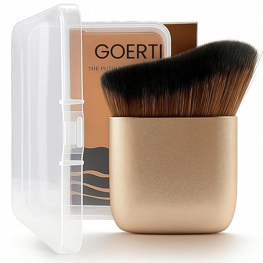 GOERTI Self Tanner Brush, Big Kabuki Foundation Brush for Legs & Bronzer Makeup, Foundation Brush for Face & Full Body Cov...