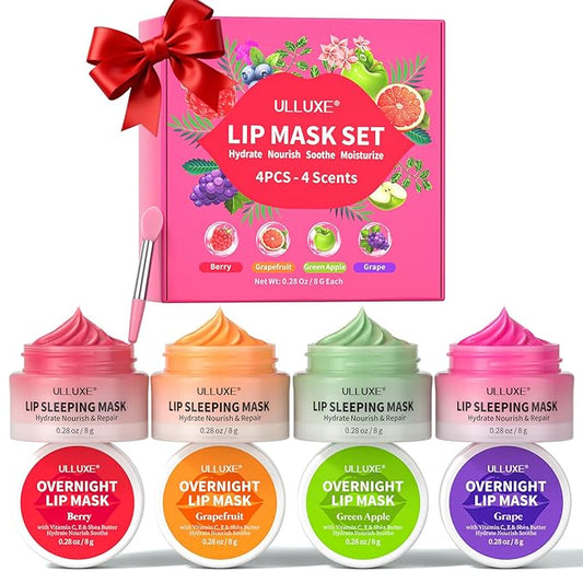 Lip Mask Set, Lip Care Gift for Teen Girls & Women, Overnight Lip Mask Hydrating & Moisturizing, Valentine's Day Gifts for...