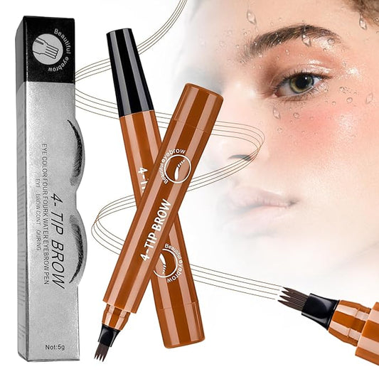 2026 New Microblading Eyebrow Pencil, Premium Magic Eyebrow Contouring Pencil with a Micro-Fork Tip, 3D Waterproof 4 Tippe...