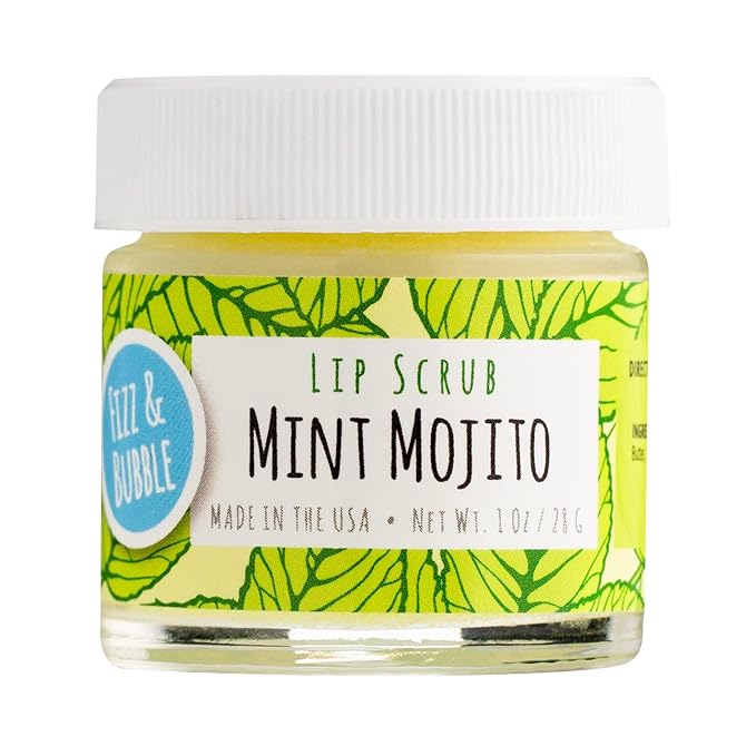 Fizz & Bubble Premium Lip Scrub for Exfoliating, Moisturizing, and Repairing your Lips (Mint Mojito)
