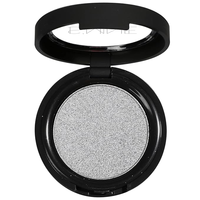 IS'MINE ISMINE Single Eyeshadow Powder Palette (SILVER GRAY) Shimmer Gray, High Pigment, Longwear Single Grey Eye Makeup f...