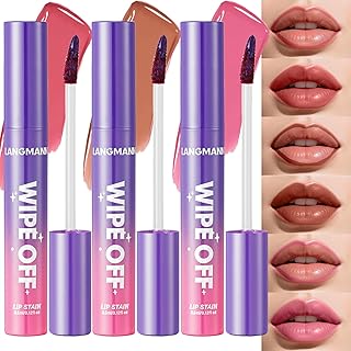 Jolilab Lip Stain Masque,Wipe Off Lip Tint,Waterproof,Transfer proof,Highly Pigmented,Ultra Long Lasting Lip Stain Peel of...