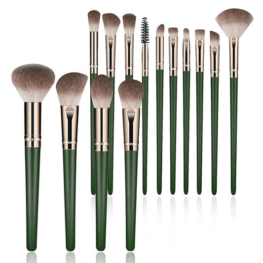 Makeup Brush Set, Premium Synthetic 14 Pcs Makeup Brushes, Travel Makeup Brush Set for Foundation, Concealer, Blush and Ey...