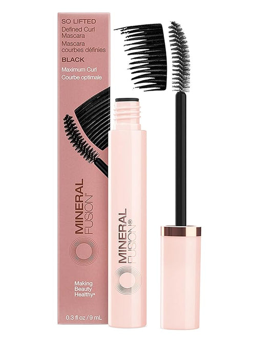 Mineral Fusion So Lifted Lash Defined Curl Mascara (Black) - Lash Lifting Mascara for Weightless Volume & Length - With Ar...