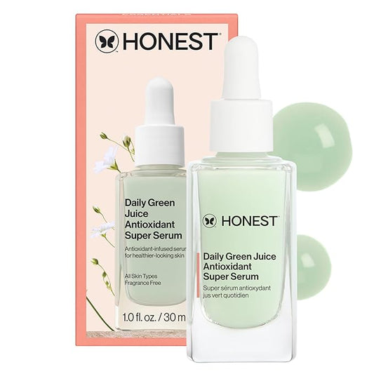 Honest Beauty Daily Green Juice Antioxidant Super Serum, Improves Skin Tone Texture, Gentle for Sensitive Skin, Fragrance-...