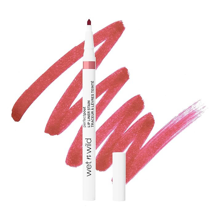 wet n wild Perfect Pout Lip Liner Stain, Long-Lasting Transfer-Proof Formula with Blade-Like Applicator for Precision & Fu...