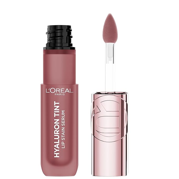 L'Oreal Paris Hyaluron Tint Lip Stain Serum, Long Lasting, Hydrating Lip Makeup Infused with Hyaluronic Acid, 635 Worth It...