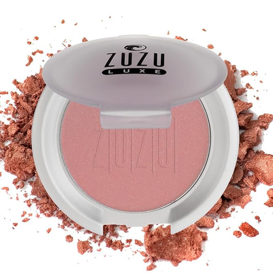 ZUZU LUXE Mineral Blush (Fascination - Lightly Toasted Cinnamon/Warm Shimmer), Natural, Paraben Free, Vegan, Gluten-free, ...