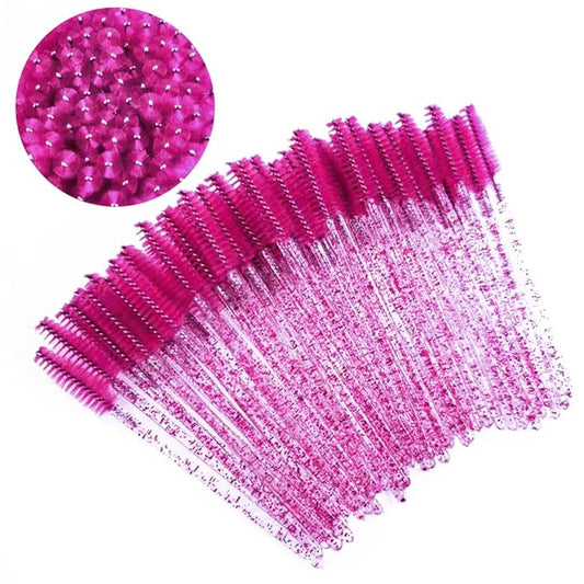 Pimoys 100 pcs Disposable Eyelash Mascara Brushes, Wands Applicator Eyebrow Brush Makeup Kit, Eyebrow Castor Oil Brush Mak...