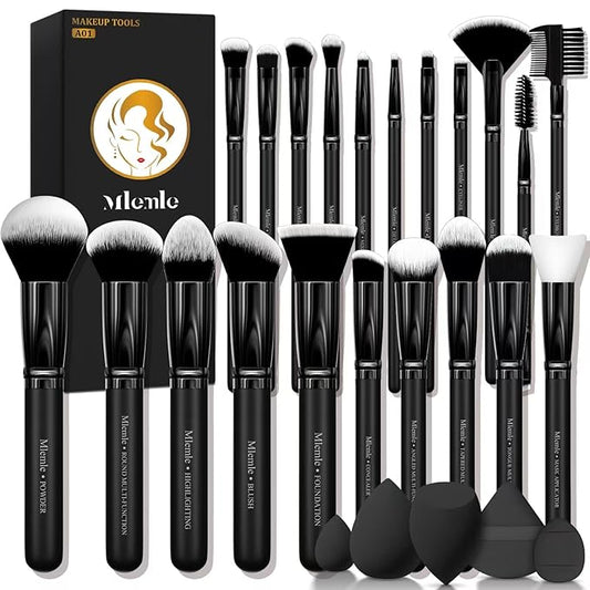 Makeup Brushes Set, Mlemle Professional 26 Pcs Makeup Kit, Include Powder Foundation Concealers Blush Eye shadows Eyebrow ...
