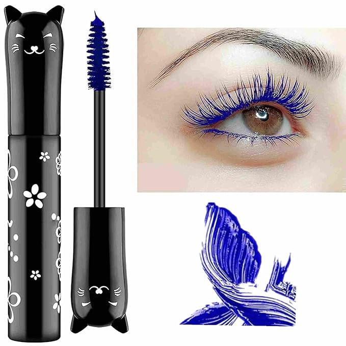 LGSZGDCN Blue Lashes Extensions Mascara Makeup Voluminous Original Volume Building Waterproof Fast Dry Eyelashes Curling L...