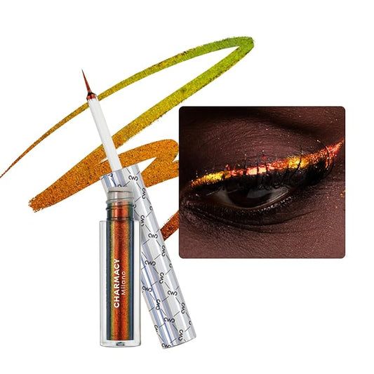 CHARMACY Chameleon Liquid Glitter Eyeliner, Highly Pigmented, Metallic Intense MultiColor Shifting waterproof Eyeliner, Ul...