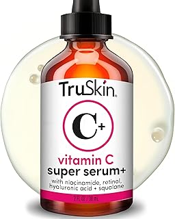 TruSkin Vitamin C Super Serum for Face - Five Skin Benefits in One Serum with Vitamin C, Retinol, Niacinamide, Hyaluronic ...