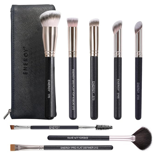 ENERGY Makeup Brushes Premium Synthetic Foundation Powder Concealers Eye Shadows Mascara Eyeliner Brow Fan Blush Makeup Br...
