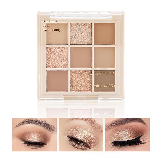 Boobeen Nude Eyeshadow Palette - Matte and Shimmer Makeup, Highly Pigmented Creamy Eye Shadow Powder, Create a Neutral Eye...