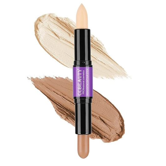 CCbeauty 2-IN-1 Matte Contour Stick,Cream Dual Highlight Concealer Stick, Highlighting & Contouring Kit, Bronzer Highlight...