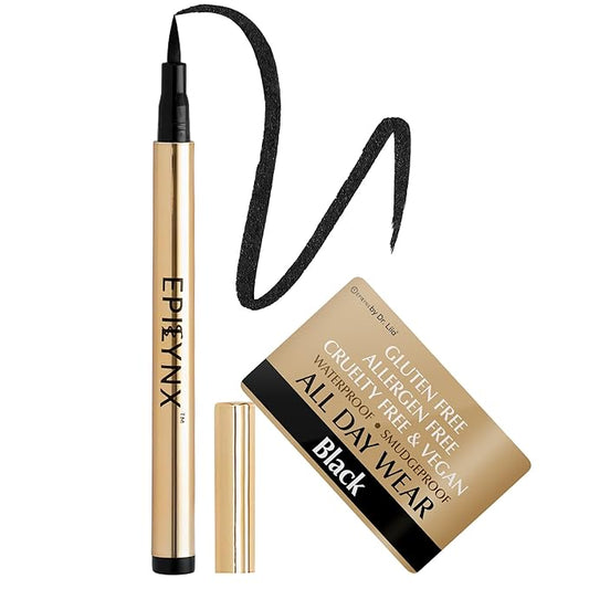 Liquid Eyeliner - Hypoallergenic Eyeliner with Fine Brush Tip, Long-Lasting Waterproof Eye Liner - Cruelty-Free, Vegan, Hy...
