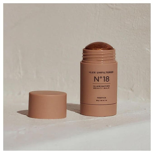 + Lux Unfiltered N°18 Illuminating Beauty Balm - Cream Bronzer Stick with Mango Butter - Buildable and Blendable Bronze Bl...