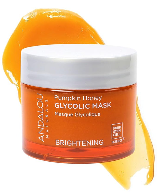 Andalou Naturals Pumpkin Honey Glycolic Mask (NEW FORMULA) - Exfoliating Face Mask with Glycolic Acid, Vitamin C for a Rad...