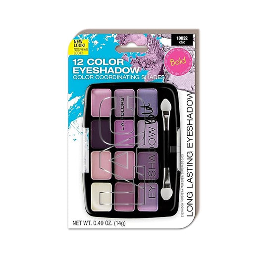 L.A. COLORS 12 Color Eyeshadow Palette (Carded) C10032 Chic